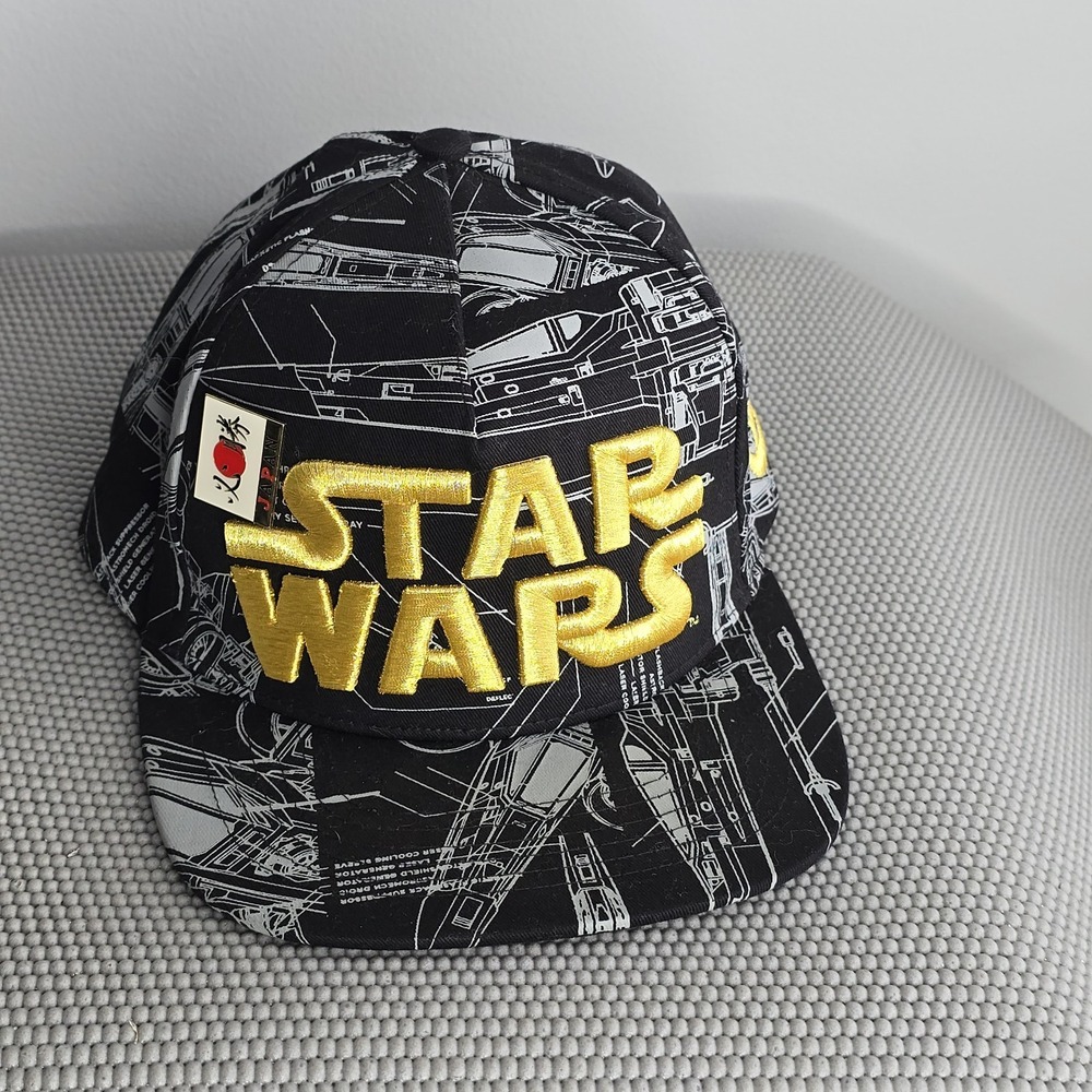 STAR WARS X-WING FIGHTER BLUEPRINT MENS SNAP BACK HAT CAP EMBROIDERED